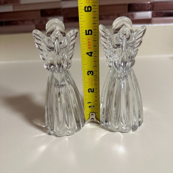 Holiday Traditions Crystal Angel Candle Holders set of 2 - Picture 5 of 8